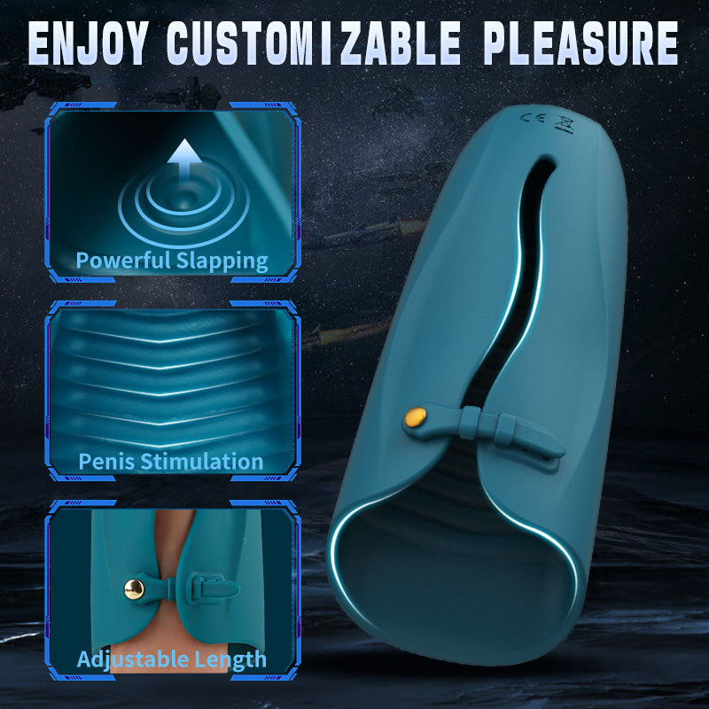 Belt Design Pulsing Slapping Vibration APP Control Male Masturbator Penis Vibrator Trainer