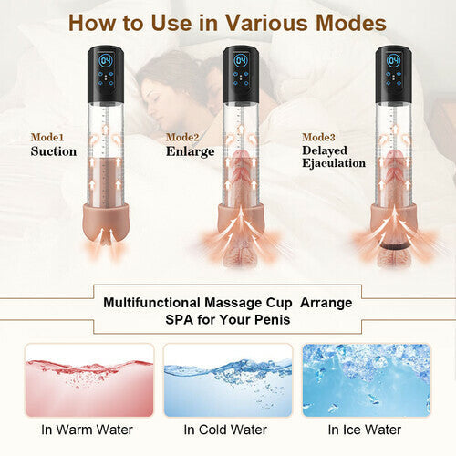 3-in-1 Design 3 Vacuum Suction Automatic Suction Penis Pump