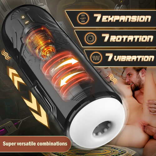 7 Thrusting Rotating 7 Vibrating Masturbator