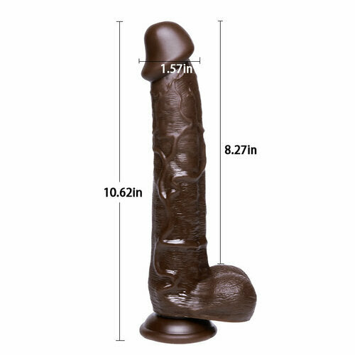 Long Size Brown Life-like Dildo