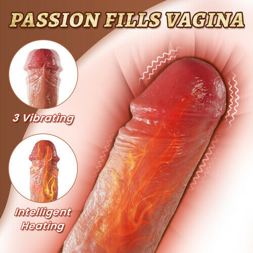 Thrusting Heating Dildo 9.29 Inch