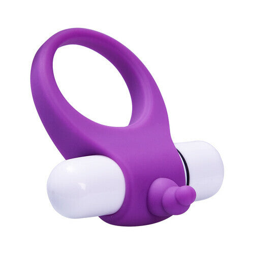 Ron Portable Power Vibrating Elastic Cock Ring for Couple Play