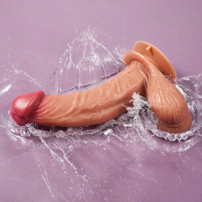 Lifelike Vibrating 6.69 Inch Dildo for G-Spot and Anal Stimulation Strong Suction