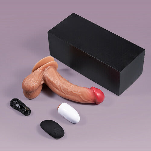 Lifelike Vibrating 6.69 Inch Dildo for G-Spot and Anal Stimulation Strong Suction