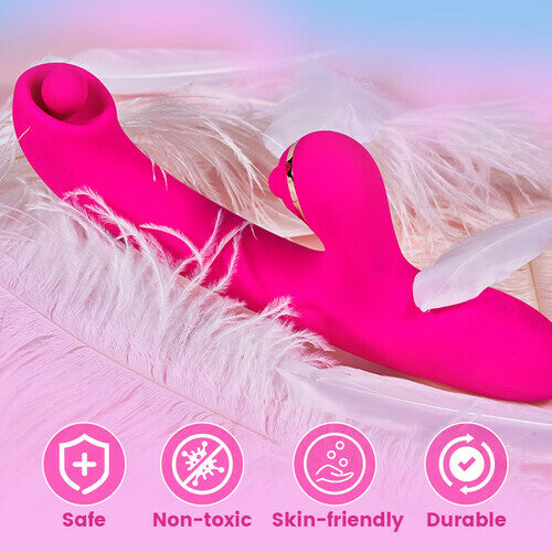 G spot Vibrator with Dual-Ball Clit 7 Vibrating Tapping & 10 Rotating Stimulator