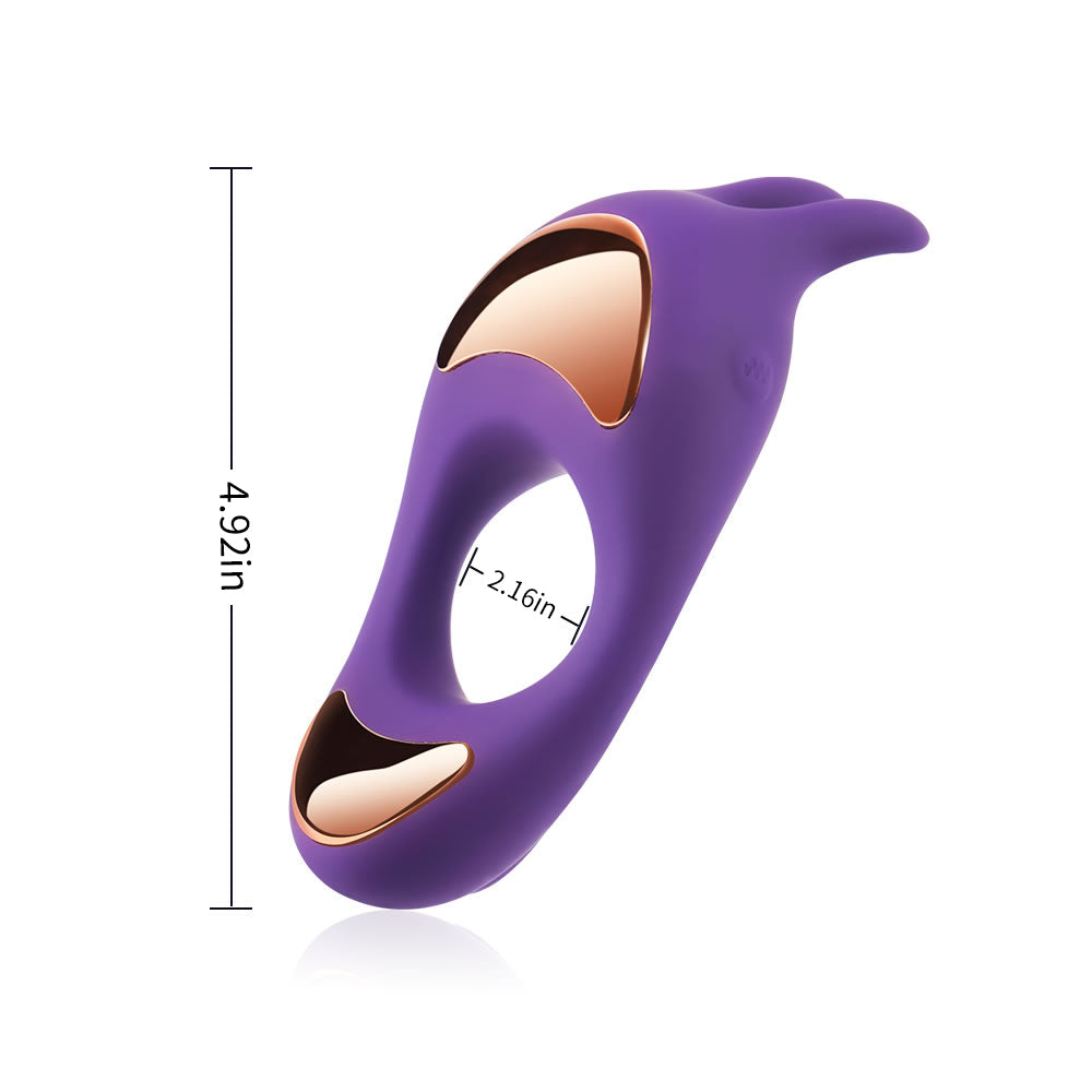 9 Vibrating Rabbit Silicone Multifunctional Cock Ring