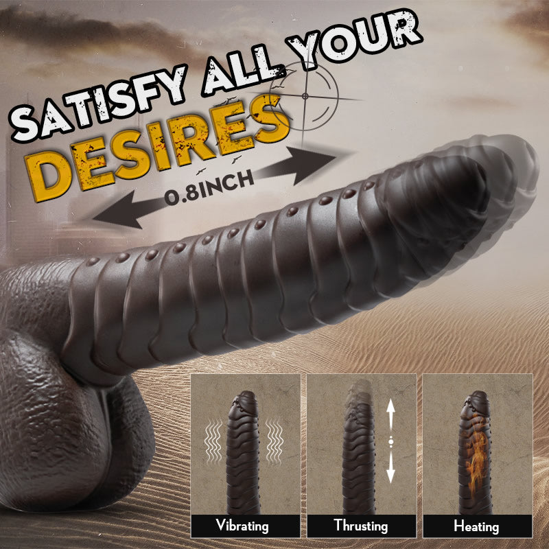 RATTLESNAKE Thrusting Heating Dildo