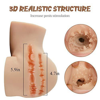 6.79 lbs Double Holes Butt Male Masturbator