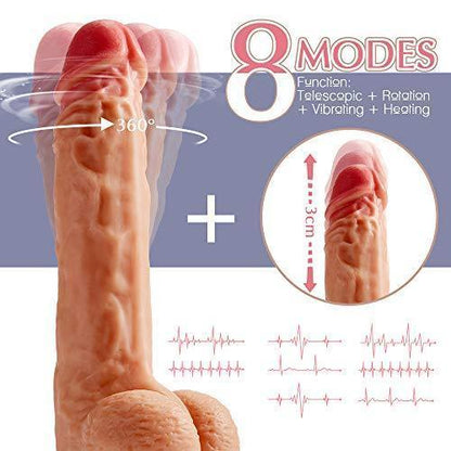 8.5-Inch Rotating Heating  Dildo