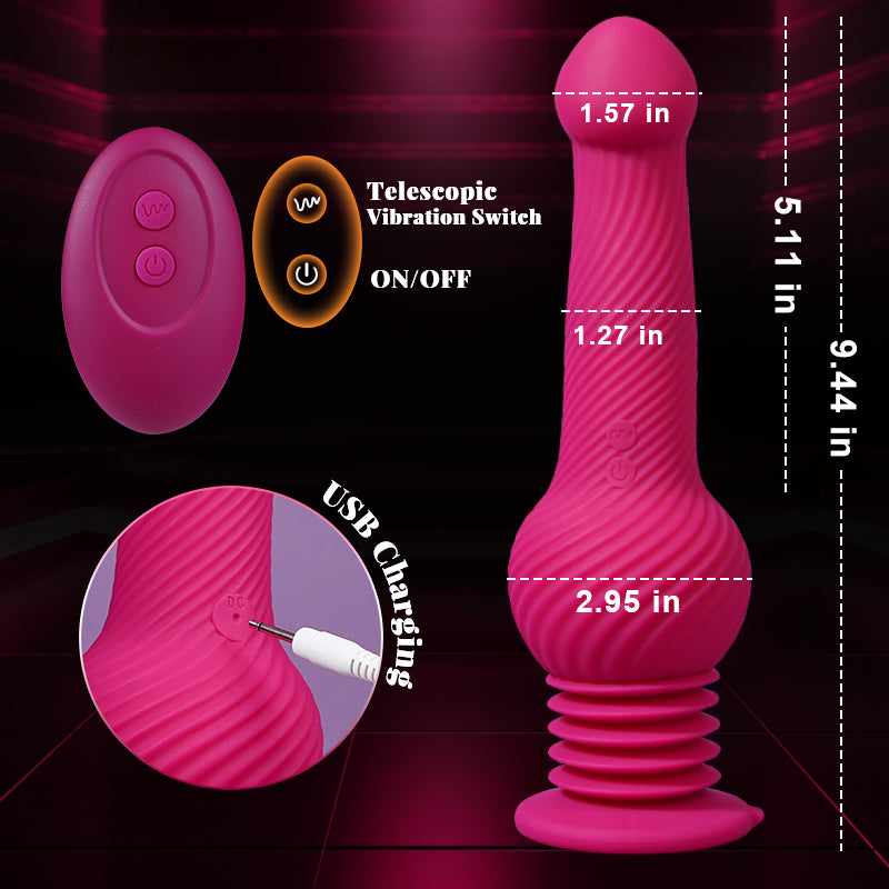 Ethan -Knot Monster 3 Thrusting 10 Vibrating 360¡ã Swing Dildo 9.44 In