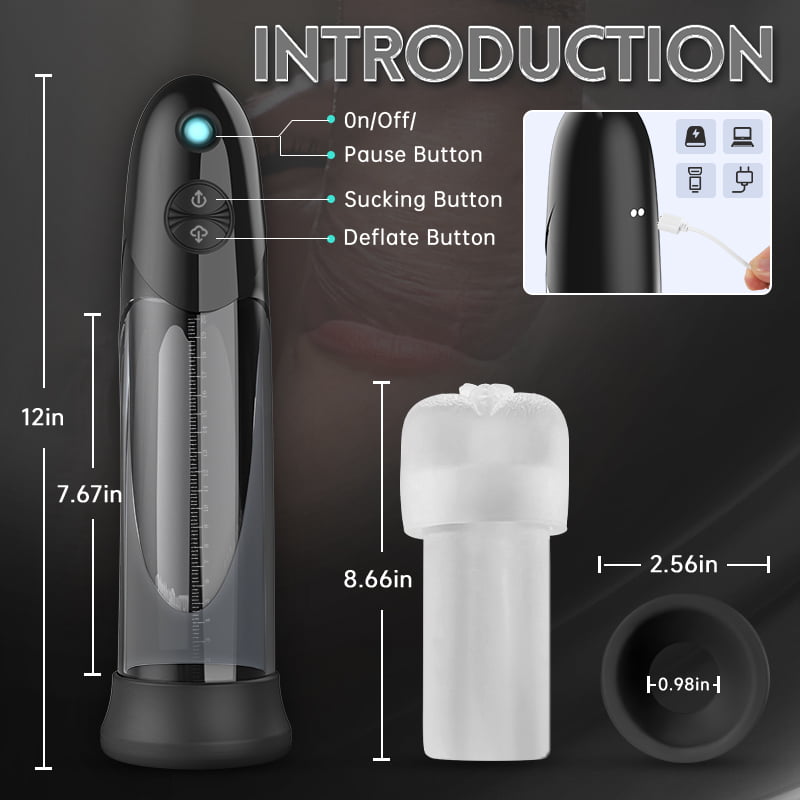 WaterSamurai - 3 Frequencies One-click Deflation Vacuum Suction Penis Pump