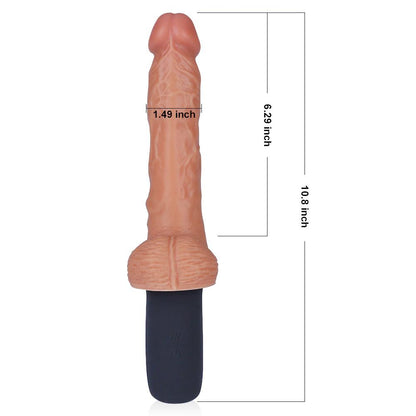 LOVEBEAR 10.8-Inch Rotation Telescopic Wriggle Dildo